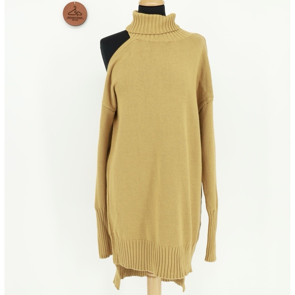 LITA BY CIARA Cashmere Blend Cold Shoulder Turtleneck‎ Tunic Sweater Dress NWOT